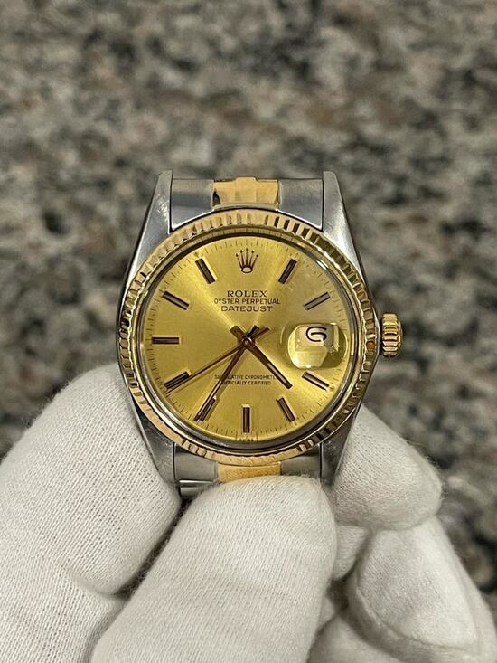 Rolex Other - Rolex Datejust 16014 1981 Champaign Dial Fluted Bezel Jubilee Band SPB-JB 343870